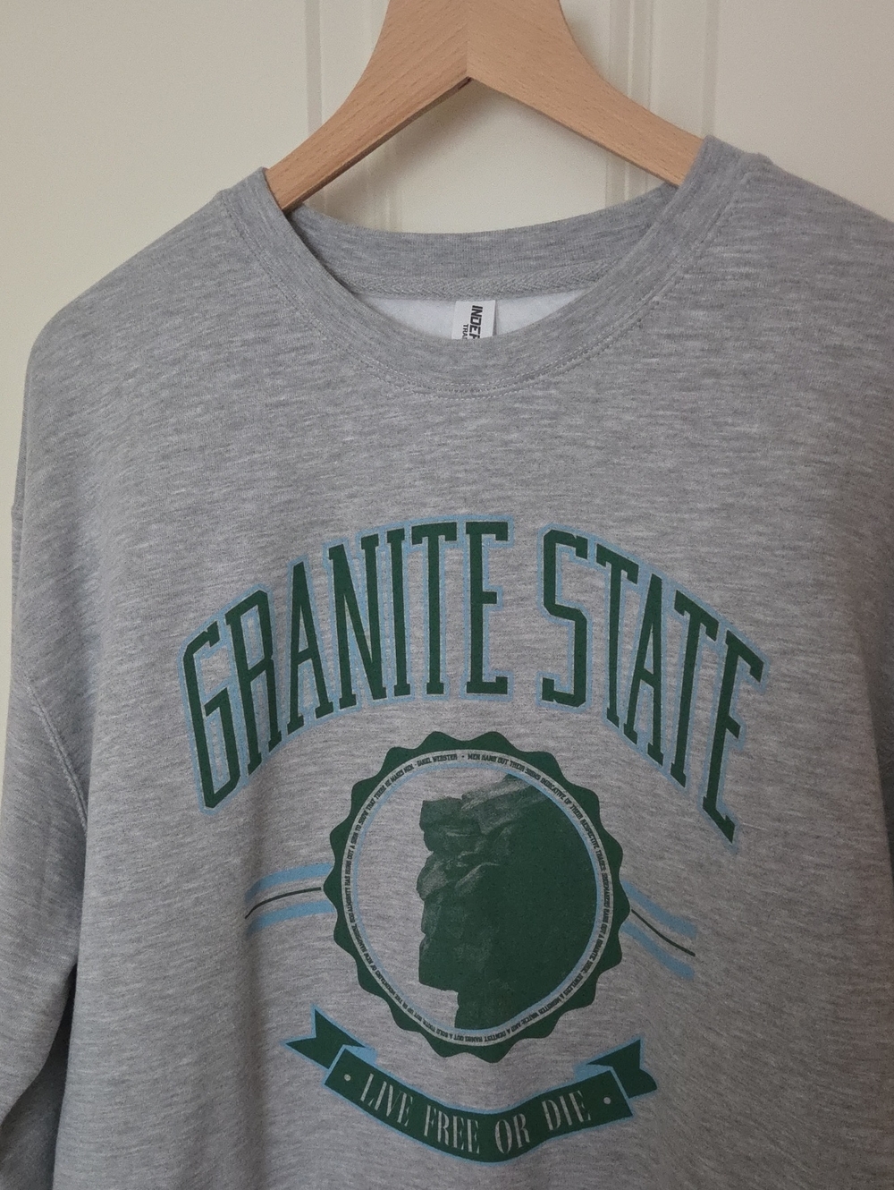 Gray "Granite State" Crewneck Sweatshirt, NWT